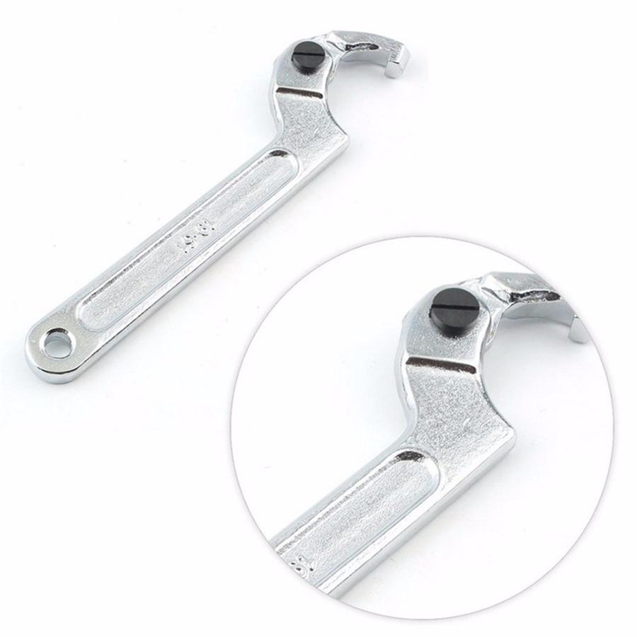 

New Chrome Steel 7 Adjustable Wrench Tool C Type Hook Spanner Square Head 3/4 - 2