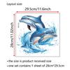 Watercolor Dolphin Pattern Waterproof Wall Sticker Oil Proof Removable Home Bathroom Decal
