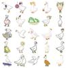 50 Goose Graffiti Stickers: Cute Cartoon Animal Decorations for Suitcases, Water Bottles, and Phones