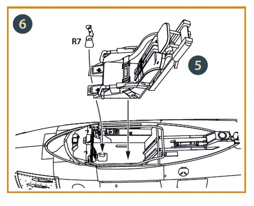 Clear North American Sabre Early Model Ejection Seat Clear Plastic Model Parts CPUA48047 Prop! 1/48 F-86A (for Prop) (Airplane)