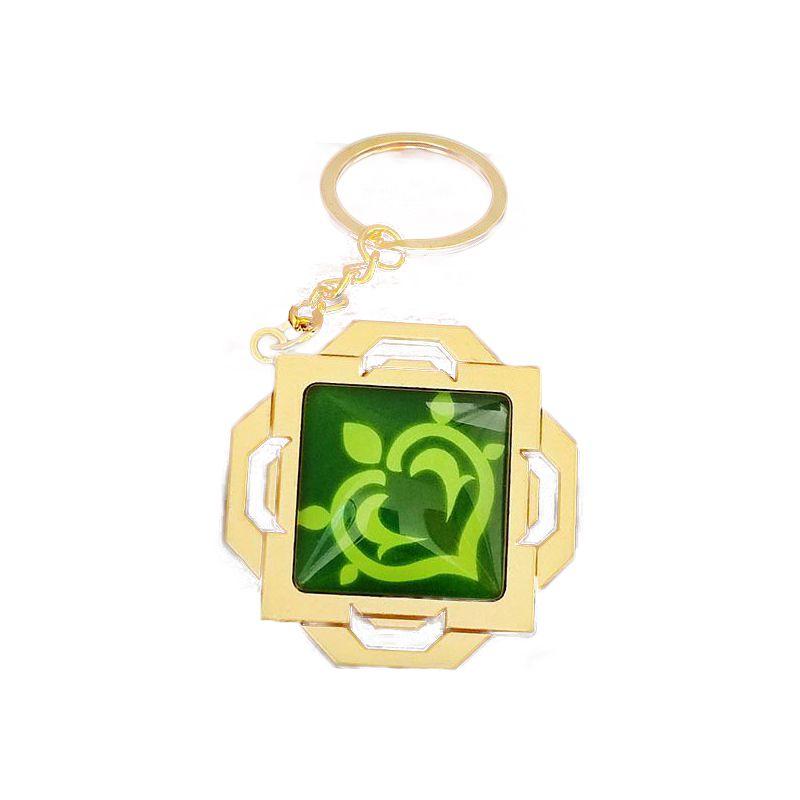 Seven Impact Genshin Elements Keychain Geo Anemo Electro Dendro Hydro Pyro Cryo