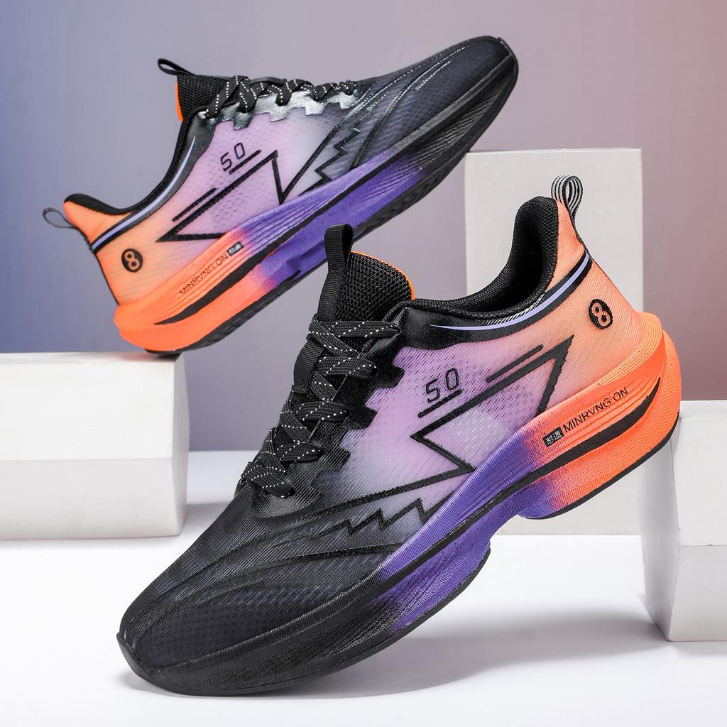 Leichte Rutschfeste Stoßdämpfende Carbonplatte Laufschuhe Geeignet für Sowohl Männer/Frauen für Sport und Freizeit