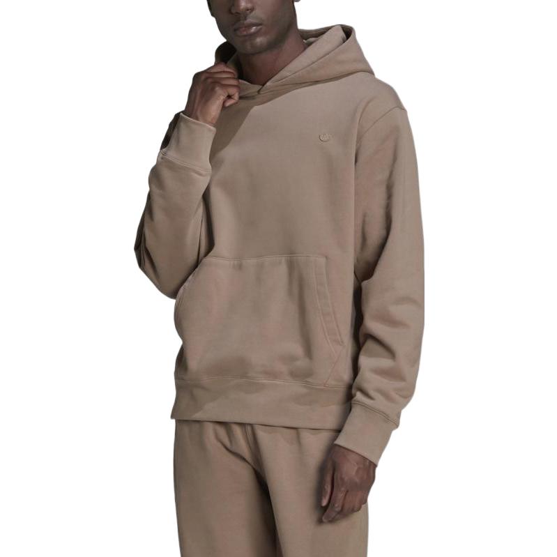 adidas Originals Trefoil Solid Color Hoodie Sweatshirt Men Tops Brown HN6932