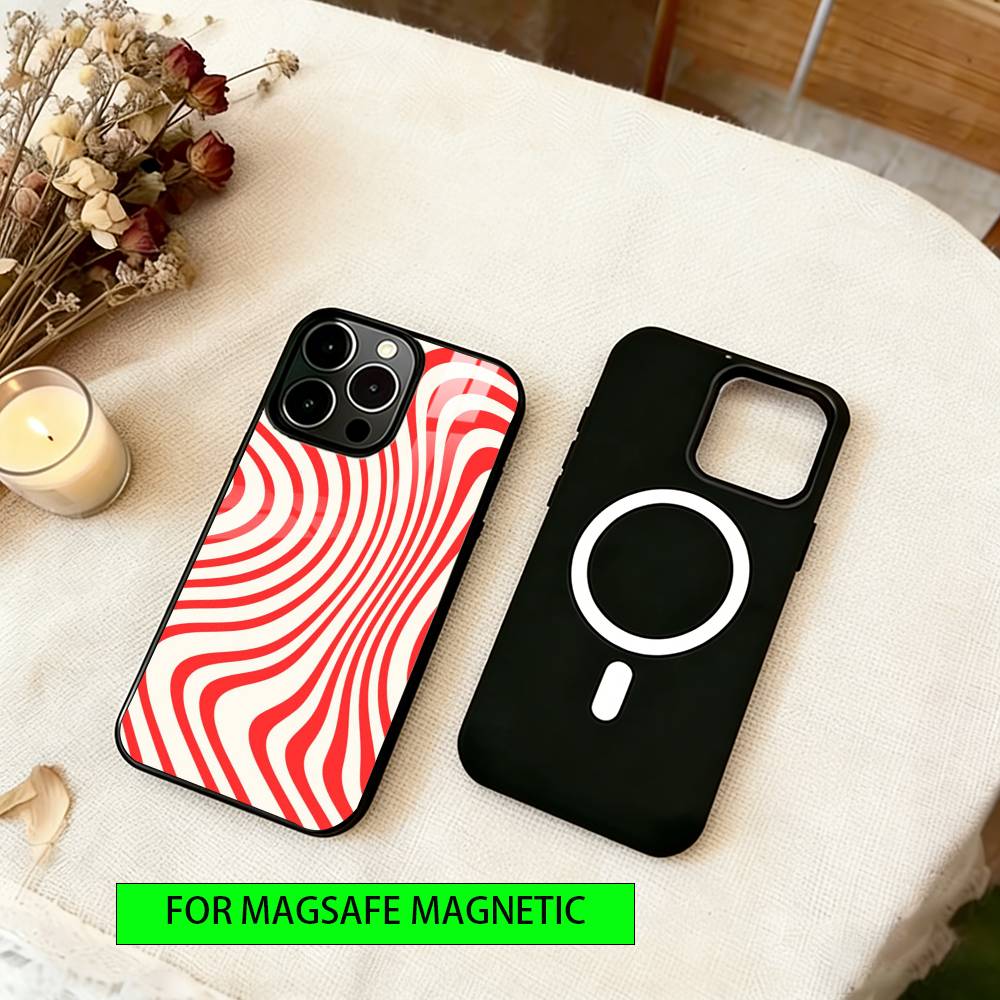 Clean line art Phone Case For iPhone17,16,15,14,13,12,11 Plus,Pro Magnetic with Magsafe Wireless Charging