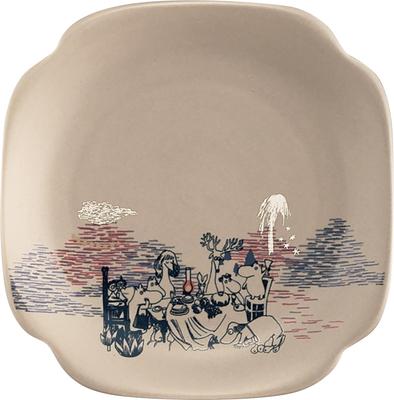Yamaka Shoten MOOMIN Moomin Redesigned by Kawato Rika Square Plate Dish X X 2cm Late Summer Microwave Safe Miscellaneous Goods Snoopy Goods Tableware