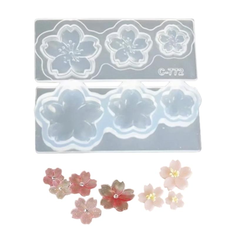 

High Transparency Silicone Sakuras Shaped Nail Art Mold For Crafts Professional Manicure Tools For Parties Weddings 1