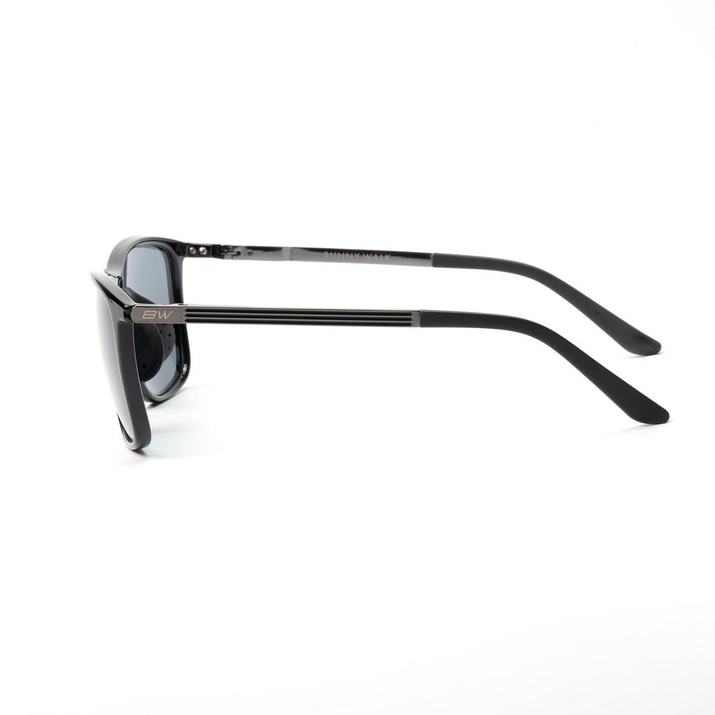 Polarized Sunglasses Shiny Black SMOKE [Bunny Walk] BW-021 BW-0211F