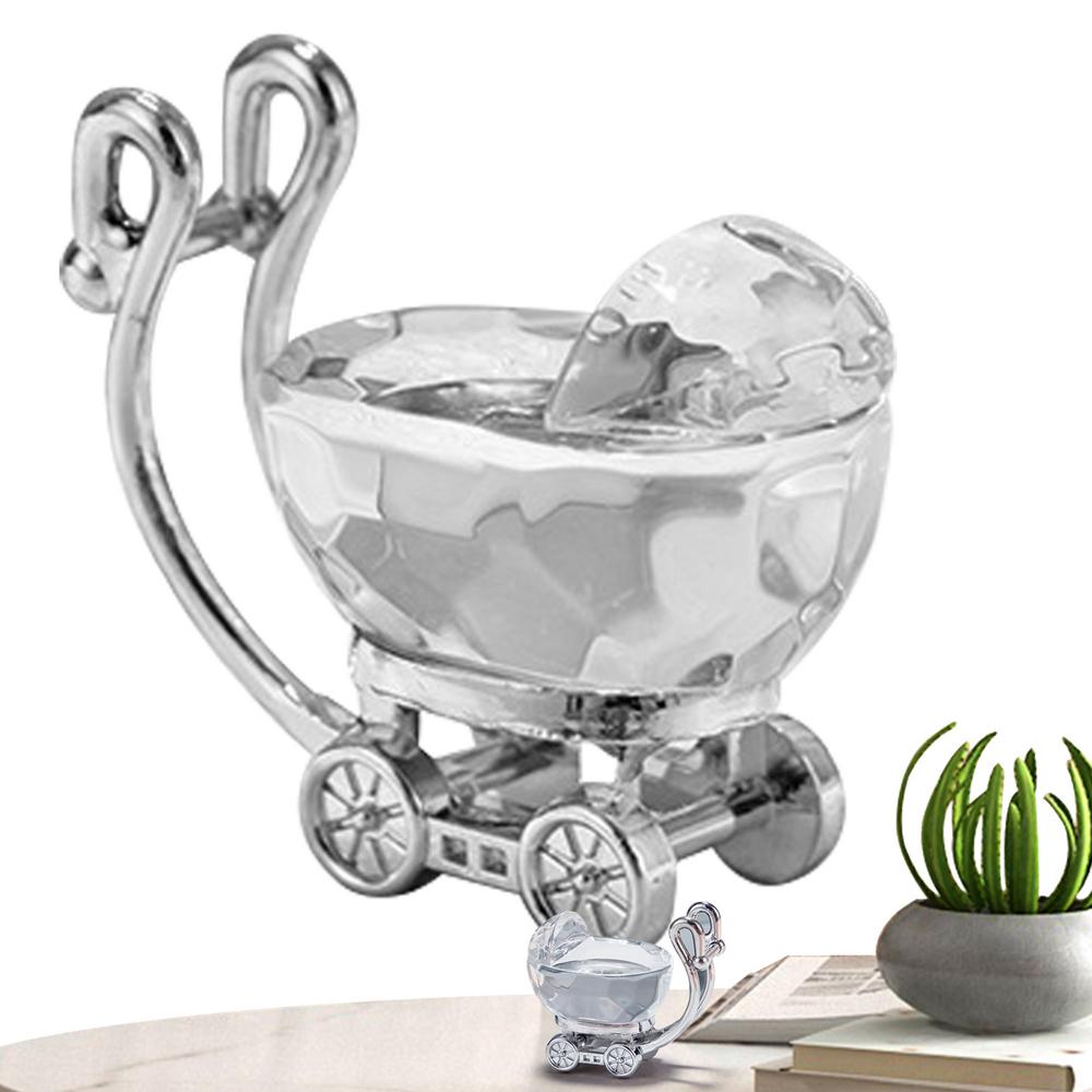 

Украшение Коляска Креативная Хрустальная Статуэтка Коляски Украшение Многоразовые Свадебные Подарки Детская Коляска Домашний Декор Хрустальный Малыш серебряный