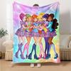 Winx Club Theme Printed Blanket - Perfect for Couch, Bed, Travel & Outdoor Use | Machine Washable, Cozy & Durable.