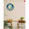 Whimsical Manatee Metal Sign - Save The Mermaids, Round Decorative Wall Art for Marine Themed Store or Garage
