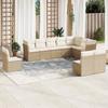 VidaXL Garden Lounge Set with Cushions 10 Pcs Beige Braided Resin 3217798