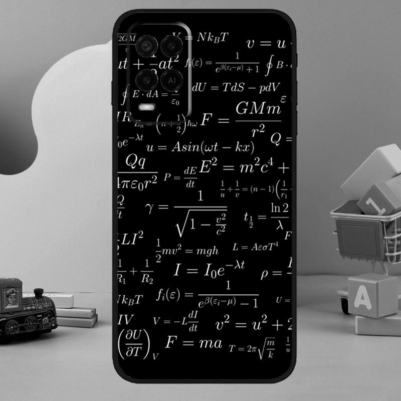Physics Science Maths Formula Case For OPPO A17 A77 A57 A54 A53 S A31 A5 A9 A15 A52 A72 A91 A93 A74 A94 A16 A76 A96 Cover