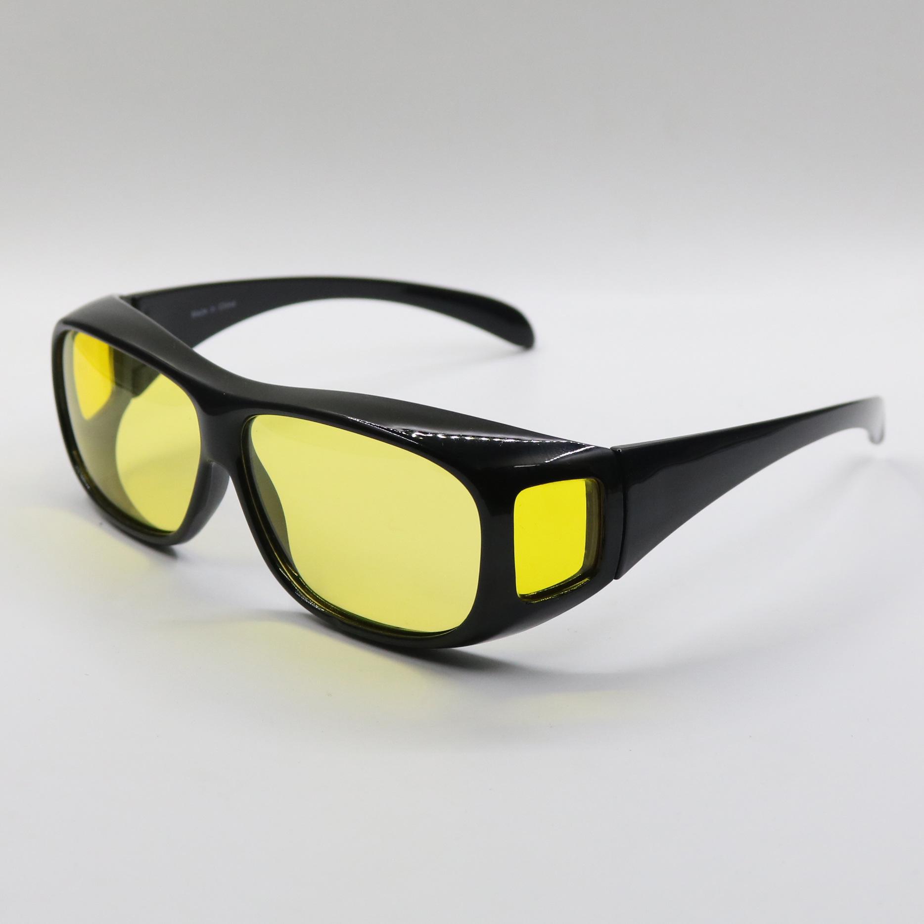 

Поляризованные солнцезащитные очки для велоспорта на открытом воздухе - Желтые линзы для ночного видения, ветрозащитные очки