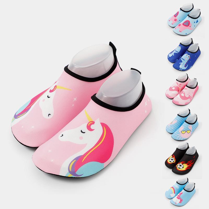 Children's Quick-Dry Non-Slip Water Shoes - Breathable Soft Sole for Beach, Water Park, Creek, and Yoga.