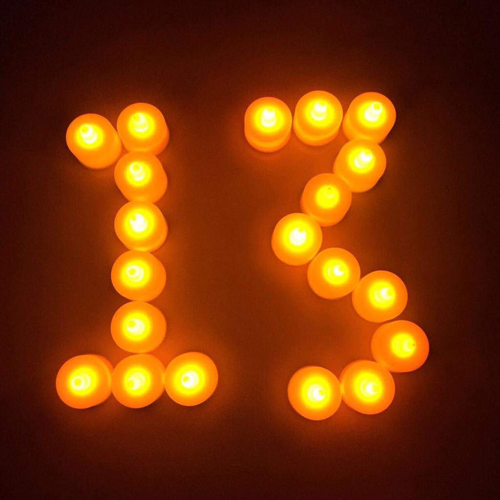 24Pcs LED Electronic Candle Light Flameless LED Tea Lights for Birthday Holiday Party Room Ambinece