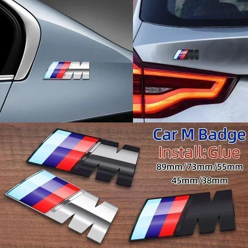 38mm 45mm 55mm 73mm 89mm 3D ABS Car Fender Side Emblem Sticker For BMW M M3 M5 F10 F30 F20 E28 E30 E34 E36 E39 E46 E91