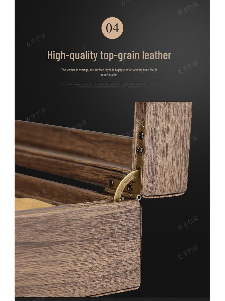 Retro Wood Grain Watch & Eyeglass Storage Box: Available in 3, 6, and 12 Slots