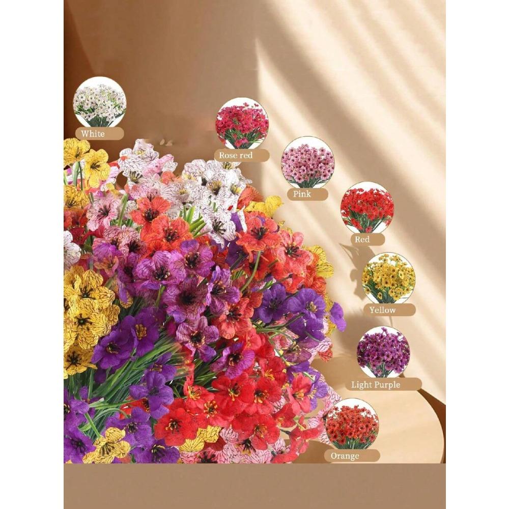 Artificial Flowers for Indoor and Outdoor, Fake Flowers Plants for Indoor and Outdoor Garden Porch Windowsill Home Wedding Farmhouse