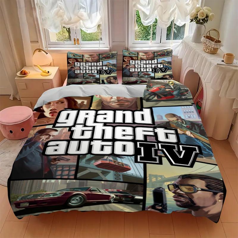 Gta Iv Bedding 3 Piece Set Hd Print Duvet Cover Pillowcases For Teens Adult Bedroom Decoration Christmas Gift C9211714