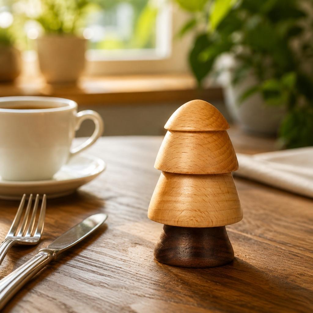 Wooden Toothpick Holder Tree Shape Natural Wood Toothpick Dispenser Decorative Toothpick Container for Kitchen Dining Table Use