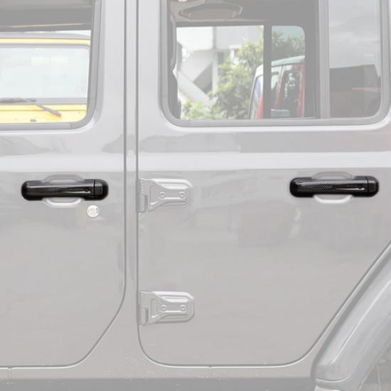 For 2018-2025 Jeep Gladiator JT/Wrangler JL Carbon Fiber Door Handle Cover Trim