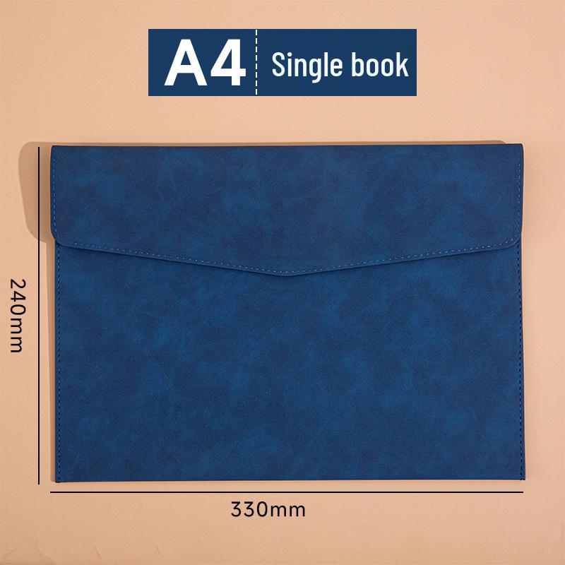 Large Capacity A4 Leather File Bag - Multifunctional Business Office Folder