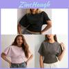 Casual Womens T Shirt With Round Neck Short Sleeves For Summer Yoga And Beach Relaxation
