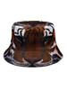 Tiger Pattern Double-Sided Bucket Hat - Stylish Unisex Sun Hat with Sun Protection for Outdoor Adventures