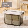 Jiadu Transparent Storage Box for Home And Car Use, Large Plastic Container for Clothes, Toys, And Organizatio