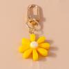 Lovely Candy Color Daisy Flower Keychain for Women Girls Keyring Pendants for Car Keyholder Handbag Decor DIY Jewelry Gifts