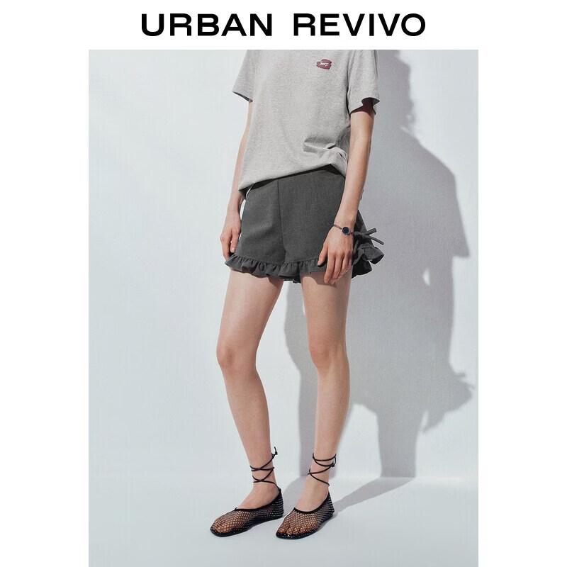 Women's Casual Bow Ruffle High-Waist Shorts