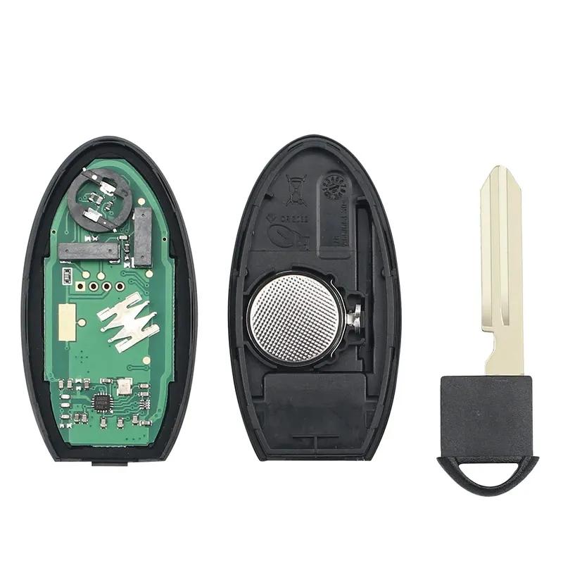 KEYYOU Voor Nissan Juke Qashqai X-Trail TIIDA SYLPHY J10 J11 2012-2020 Auto Keyless Go Slimme Afstandsbediening Sleutel 433Mhz 4A Chip 2 Knoppen
