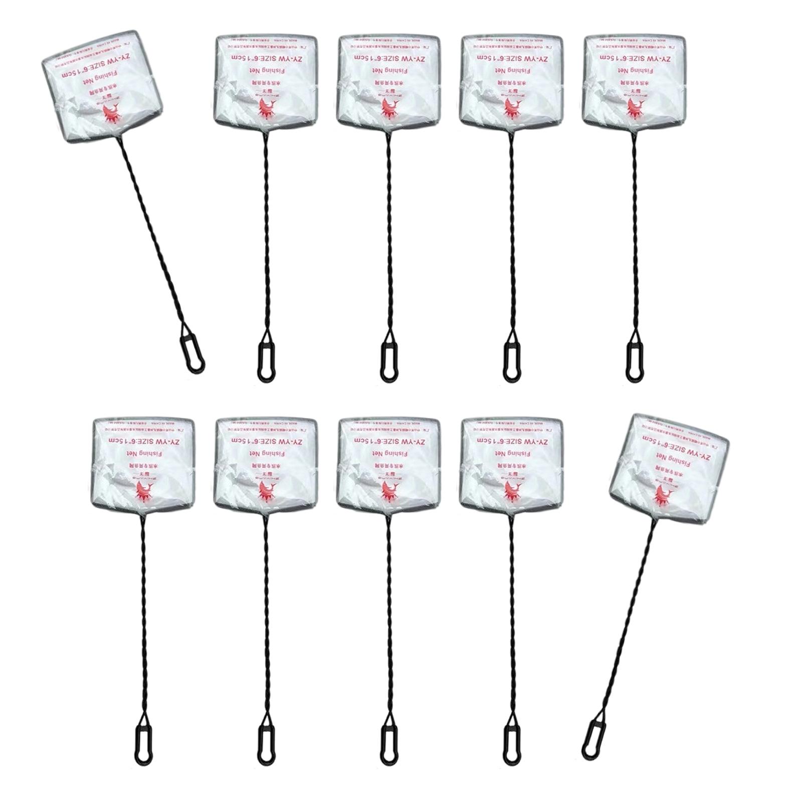 

Pack of 10 Aquarium Fish Nets Professional Fine Mesh Cleaning Scoop Net for Various Occaion Home and Office Fishtanks D