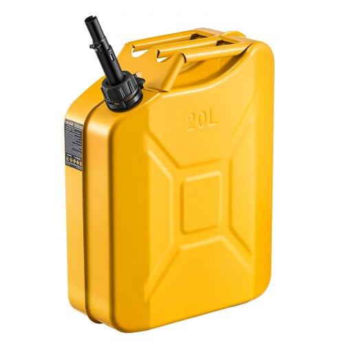 VEVOR Metal Fuel Container, 20 L, Fuel Jerry Can with Spout and Comfort Handle, 6 L/min Max Flow Rate