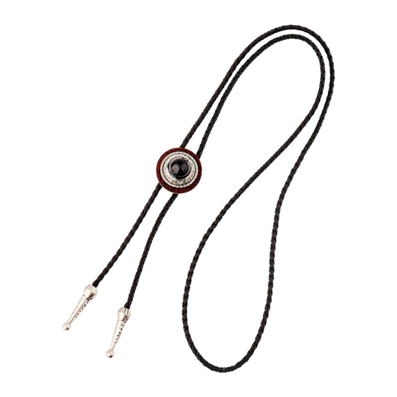 

Bolo Tie for Men Carnivals Western Necktie Alloy Gemstones Buckle Bolo Tie for Shirt Sweater Decorative Necktie for Men 1