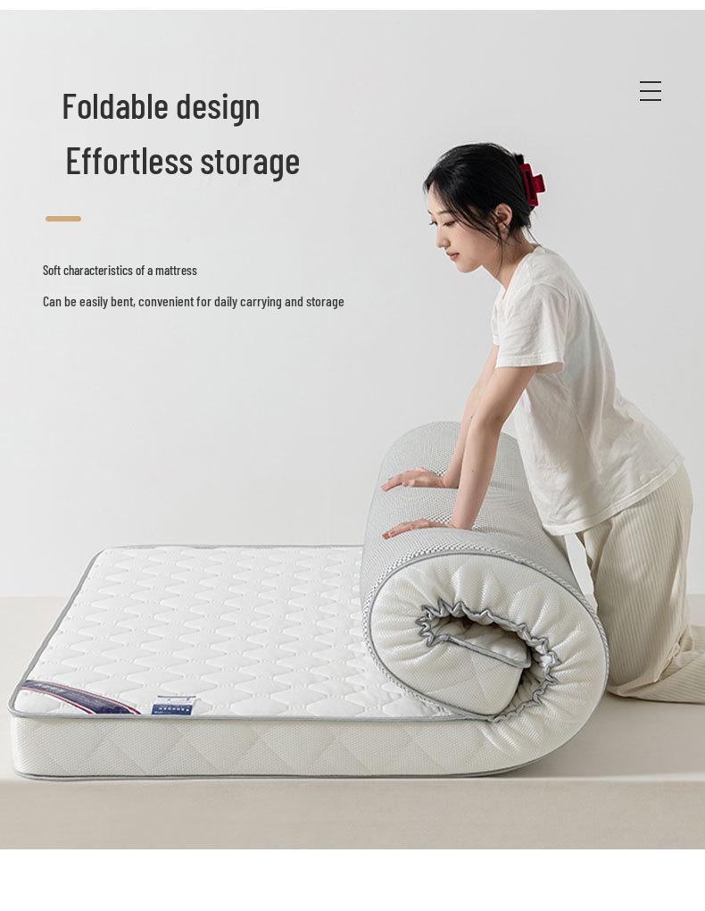 Latex Tatami Mattress for Bedroom, Dorm, or Rental - Single Bed or Floor Mat Use