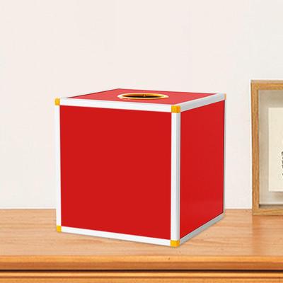 Lucky Draw Box Voting Donation for Annual Meeting Fundraising 35x35x35cm All Red