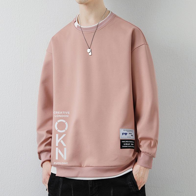 Nowy wiosenny i jesienny T-shirt z długim rękawem Męski edycja koreańska Młodzieżowy sweter casualowy Męski