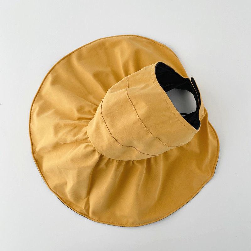 Cappello da Sole in Vinile a Tesa Larga con Parte Superiore Vuota Protezione UV Moda Facile da Abbinare Portatile Cappello da Pescatore a Nuvola