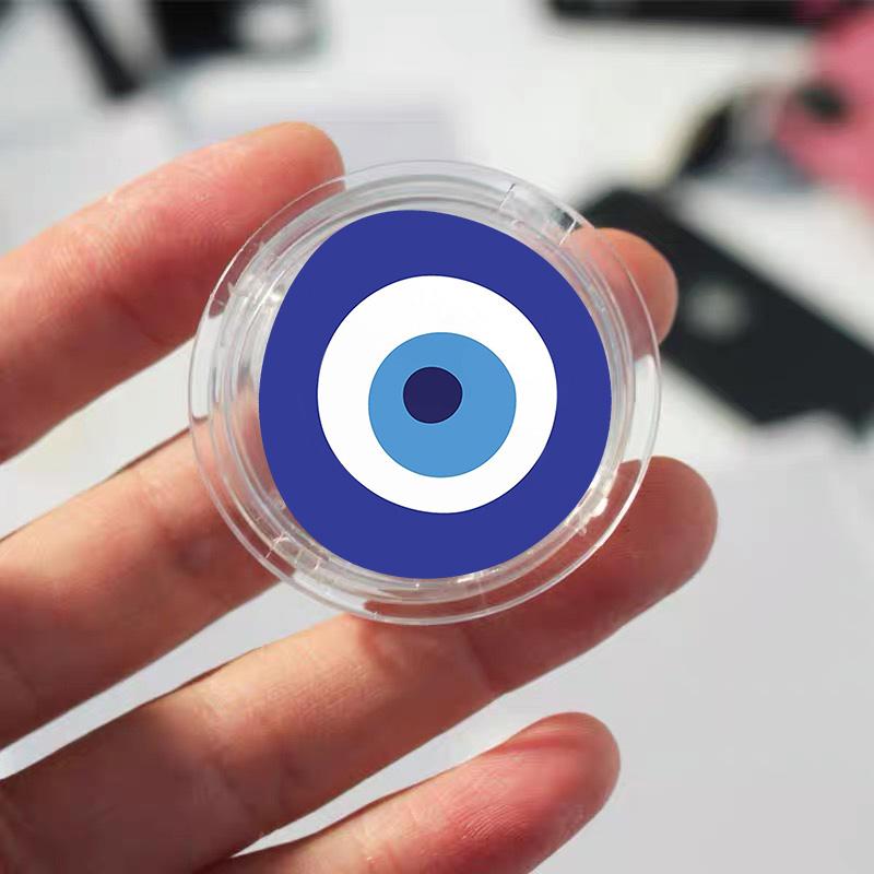 Türkischer Glücksbringer Blauer Nazar-Auge Abstrakter Handygriff Tok Ständer Halter Transparent Griptok für iPhone 13 Samsung Huawei Xiaomi Halterung