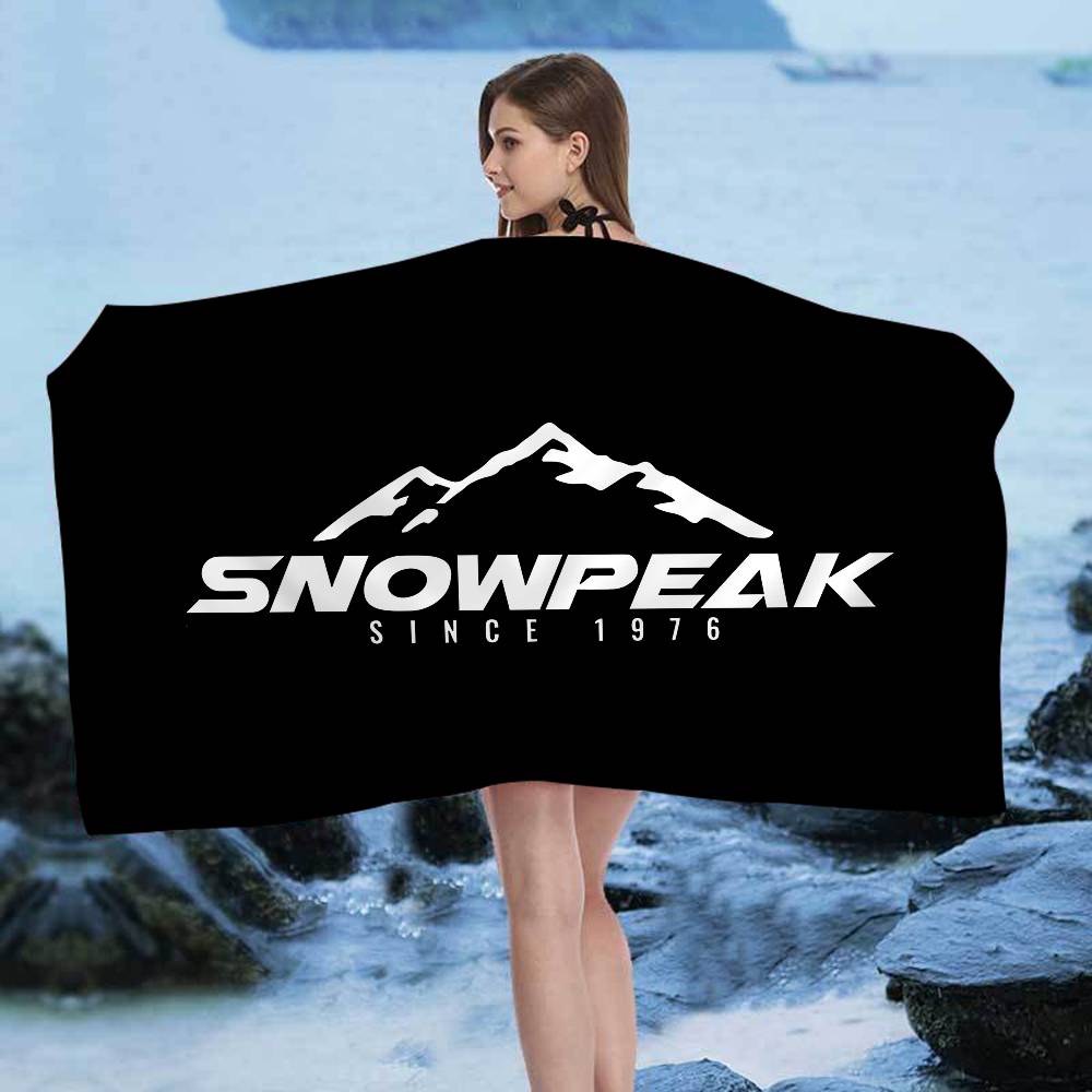 Fashion Cool S-Snow P-Peak Logo Microfiber Beach Towel Absorbent Quick Dry Soft Yoga Swimming Resort Mountain Climbing Towel