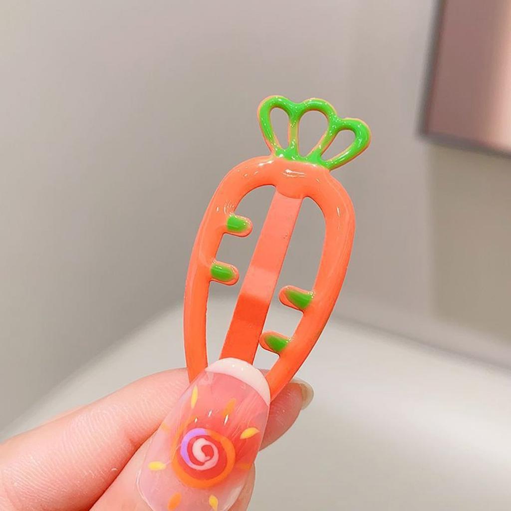 Colorful Flat Clip Hairpin Barrettes Casual Carrot Shape Headwear Bunches Clip 2000s Hair Clip Photo Props