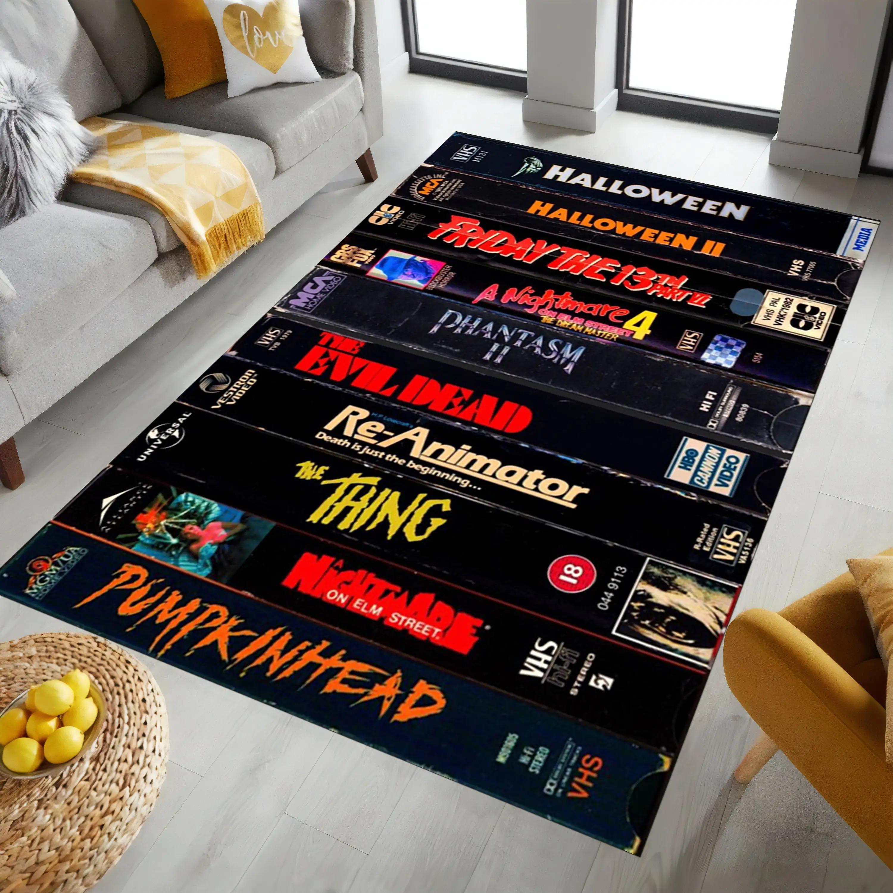 

Black Horror Movie Living Room Modern Colorful Rug Art Mat Movie Rug Home Decor Non Slip Rug Popular Rug Retro Movies Big Carpet 40x60cm