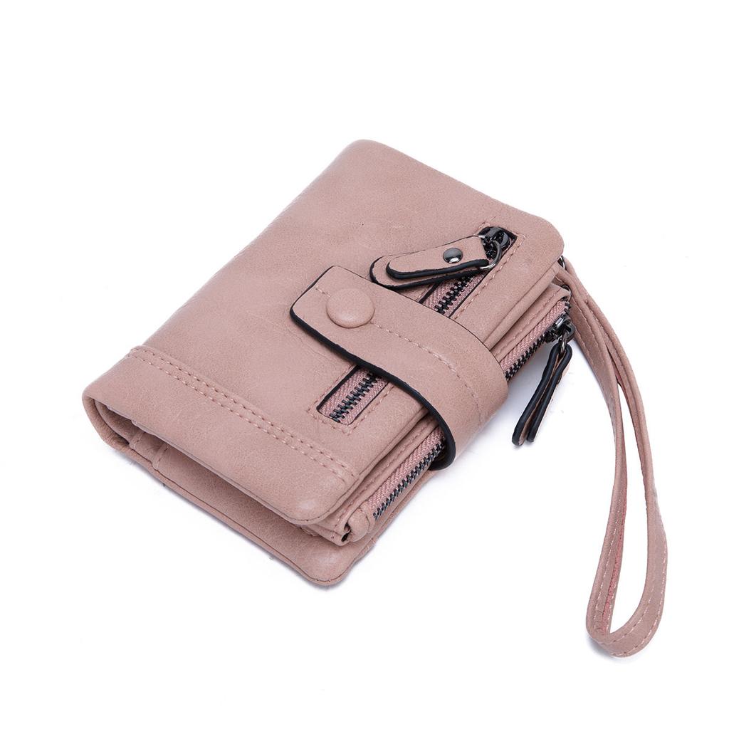 Ny damplånbok mode dragkedja spänne clutch multifunktionell kort växelväska