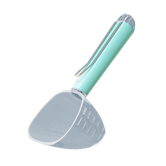 Köpek Maması Küreği Çok Amaçlı Plastik Evcil Hayvan Maması Ölçü Kabı Uzun Saplı 2'si 1 Arada Kapatma Klipsi Köpekler Kediler Kuşlar Maması için