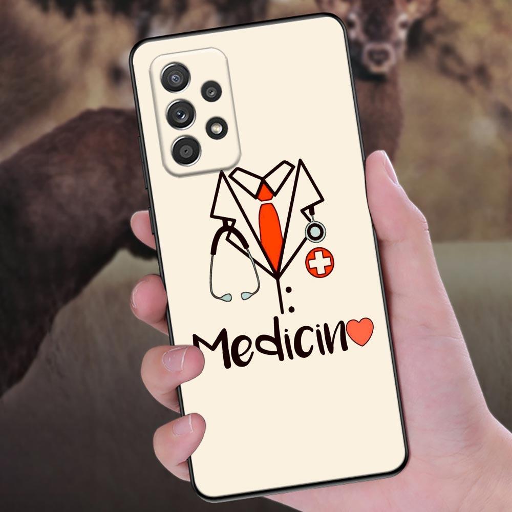 Nurse Medical Heart Stethoscope Phone Case For Samsung Galaxy A57 A56 A37 A55 A36 A26 A54 A52 A35 A34 A25 A17 A16 A15 A07 Cover