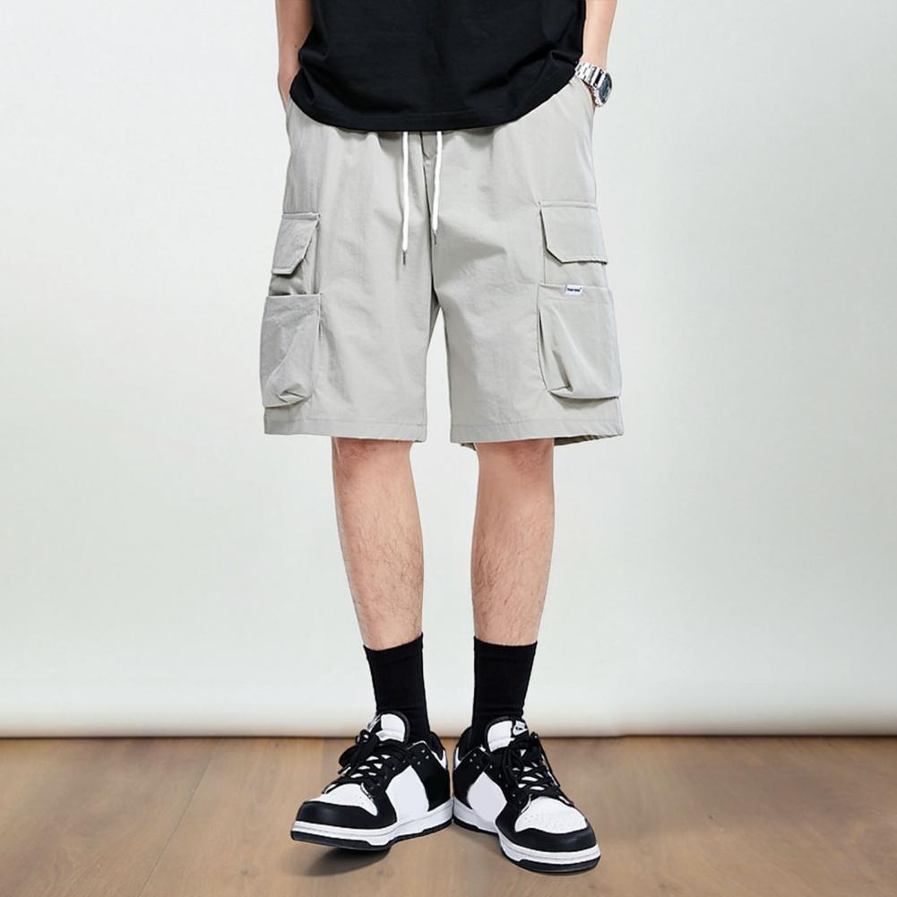 Muži Cargo šortky Nízkozdvižné nastavitelné šňůrky Ležérní šortky Jednobarevné Volný střih Více kapes Cyklistické šortky pro volný čas