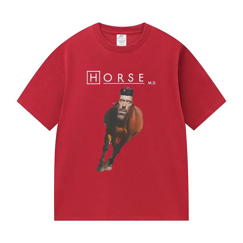 

Horse_House MD Funny Meme Graphic T-shirt Mens Women Humor Style Short Sleeve T Shirts Casual Oversized High Quality Cotton Tees 4XL