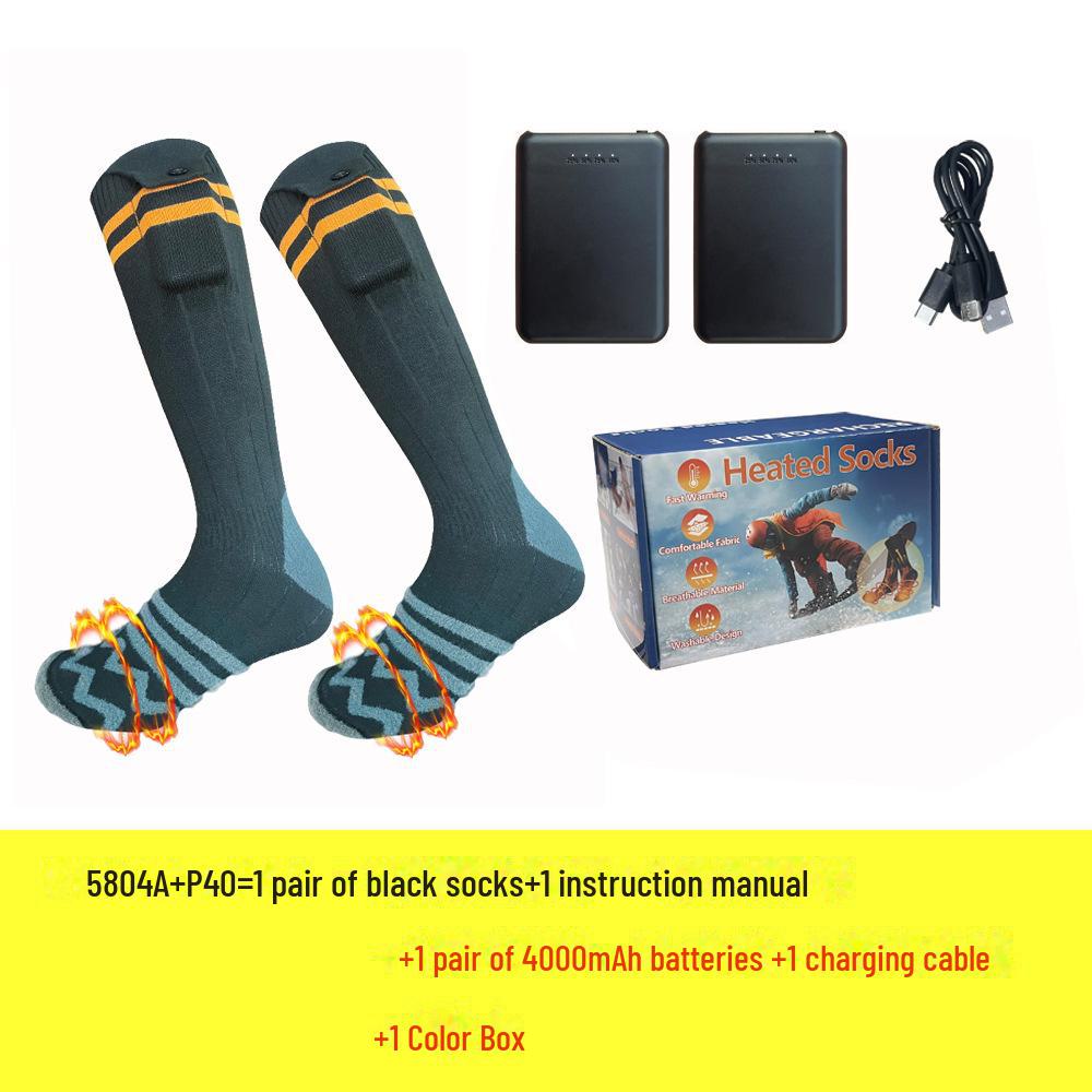 2023 șosete noi încălzite: Încălzire electrică cu talpă completă pentru sporturi de schi în aer liber