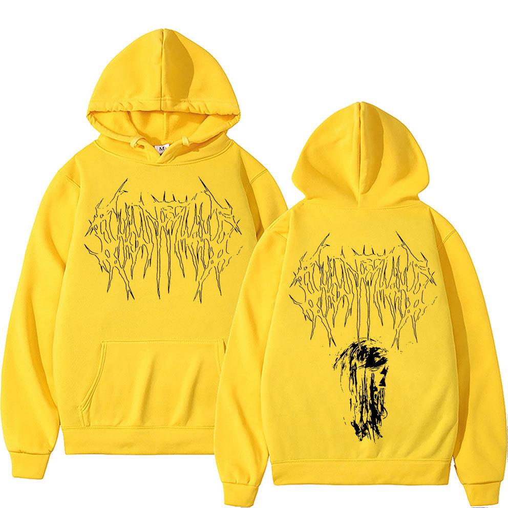 Rapper Ghostemane Squeeze Grafická Mikina Pánské Mikiny Módní Grafika s Potiskem Písmen Harajuku Mikina s Kapucí Sportovní Oblečení